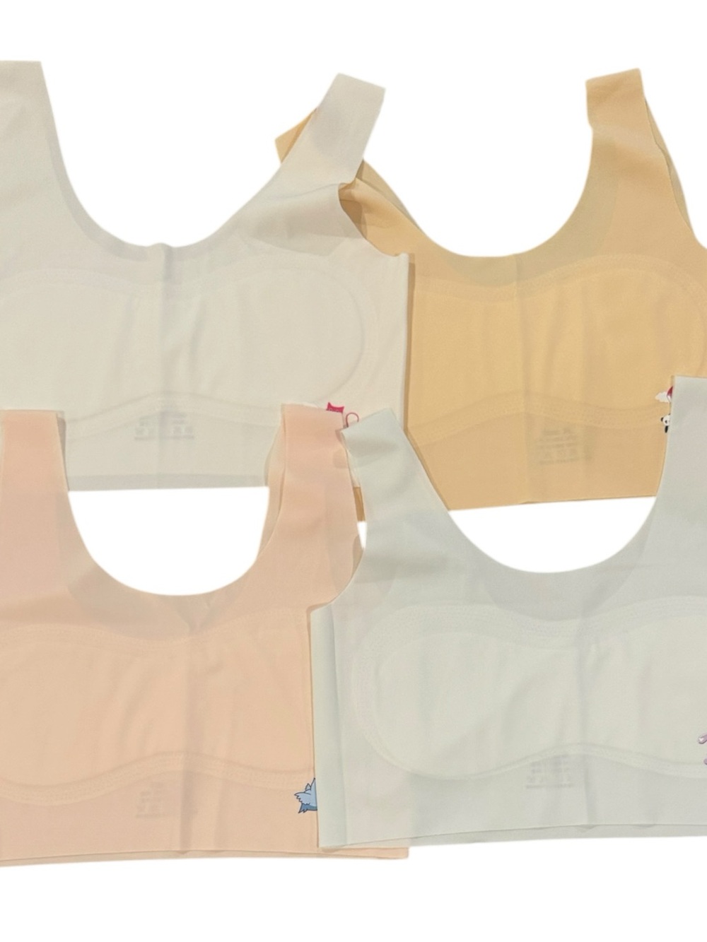 Seamless Wireless Scoop-Neck Bralette bundle of 4